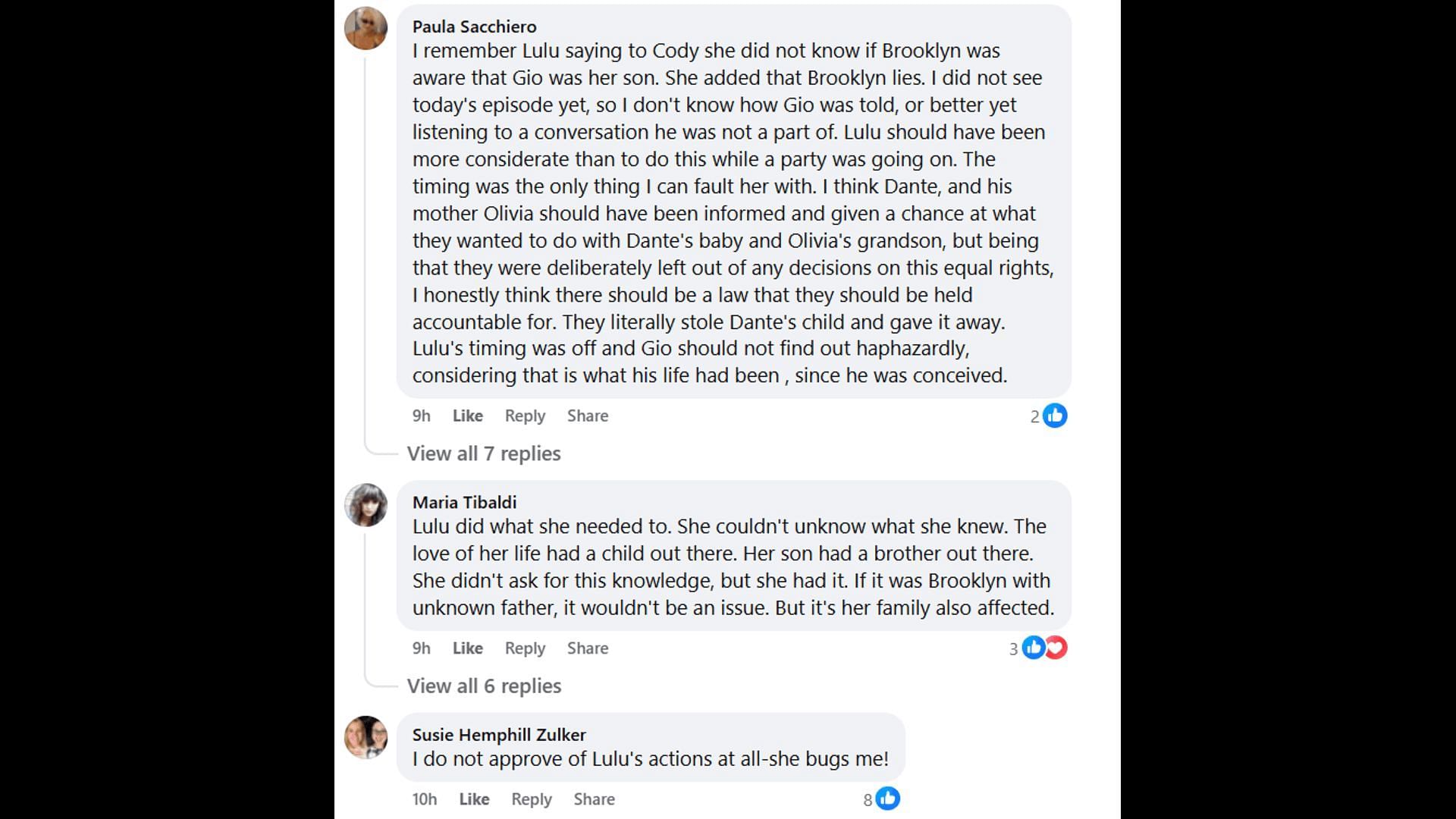 More fan reactions sharing the same sentiments (Image via Facebook/General Hospital Fans - Official)